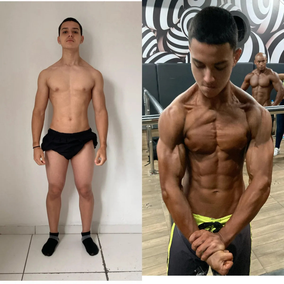 Evolução de composição corporal com acompanhamento profissional